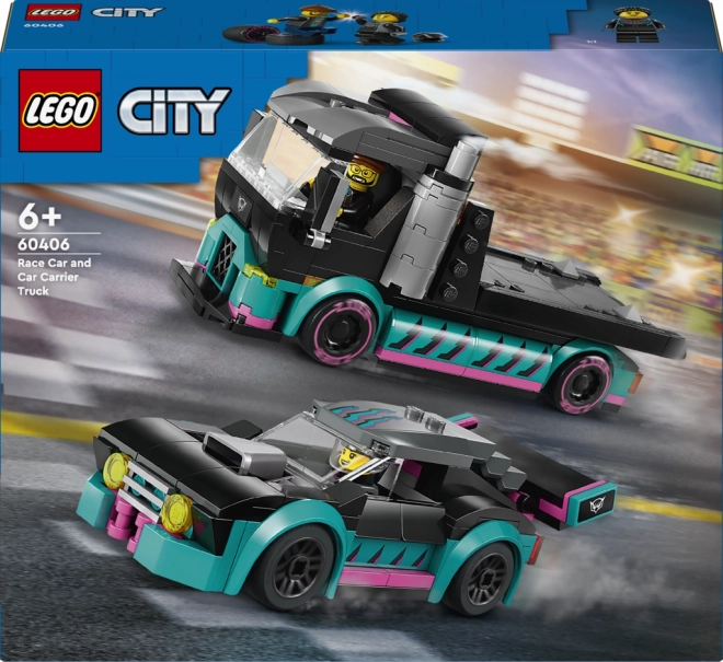 LEGO City Rennwagen mit Transporter