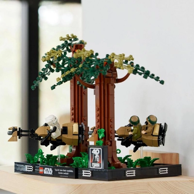 Lego Star Wars Diorama: Verfolgungsjagd auf Endor