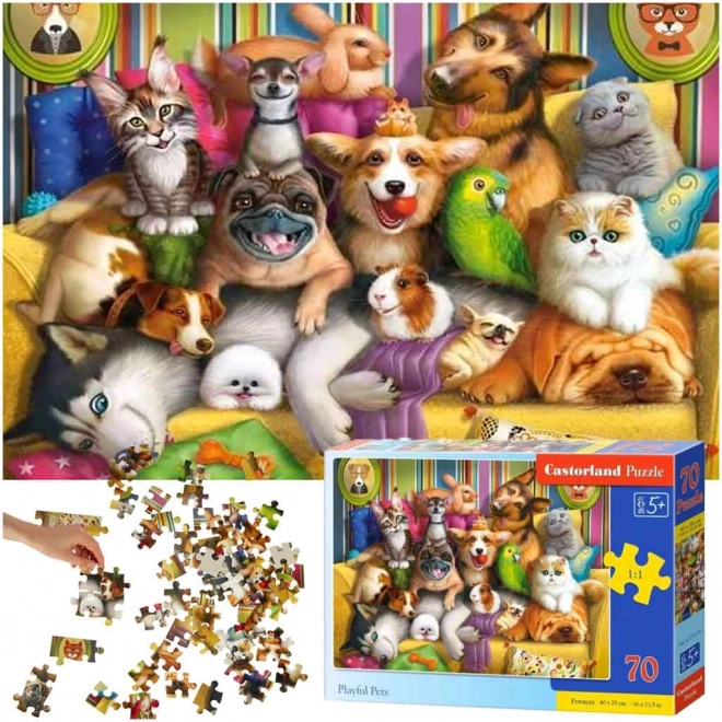 Fröhliche Tierchen Puzzle 70 Teile