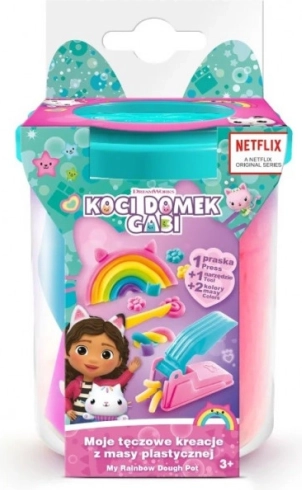 Set mit Knetmasse Gabby’s Dollhouse Meine Regenbogenkreationen – türkisfarbener Becher
