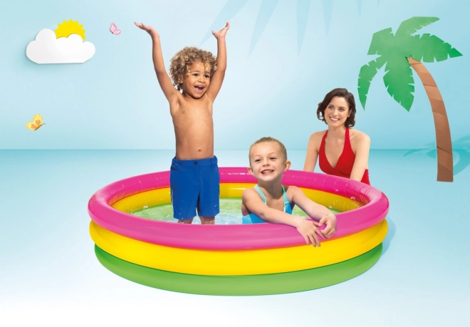 Aufblasbarer Kinderpool Regenbogen Intex