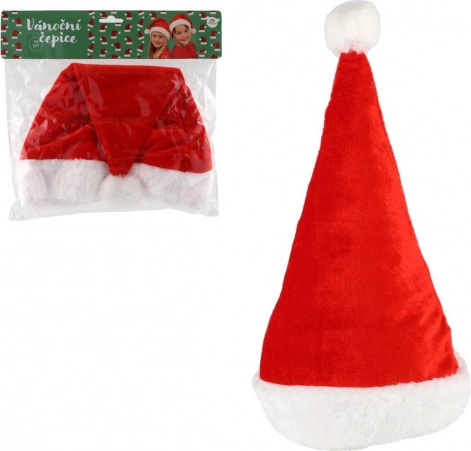 Kinder-Weihnachtsmütze Santa aus Stoff, Durchmesser 25 cm