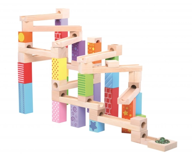 Bunte Holz-Murmelbahn von Bigjigs Toys