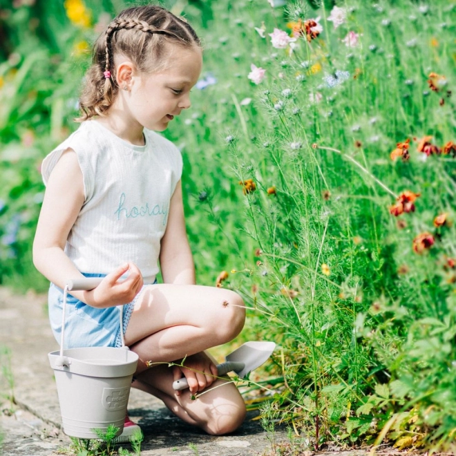 Bigjigs Spielzeug Silikon Sandspiel Eimer Grau