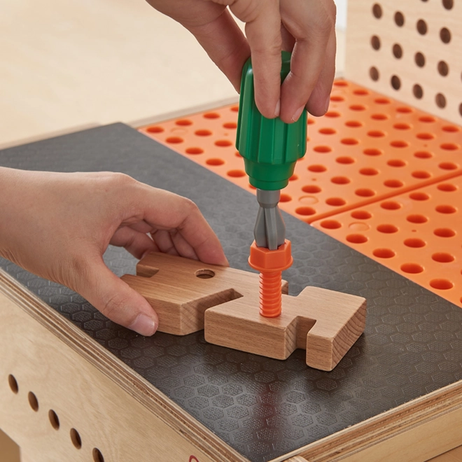 Holzwerkstatt XXL Montessori STEM mit Werkzeugen MASTERKIDZ