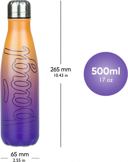 Thermo-Flasche Gelb-Lila 500 ml