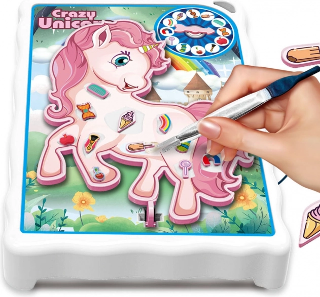 Einhorngesellschaftsspiel mit Pinzette