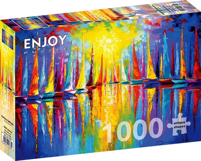 Puzzle Bunte Segelboote 1000 Teile