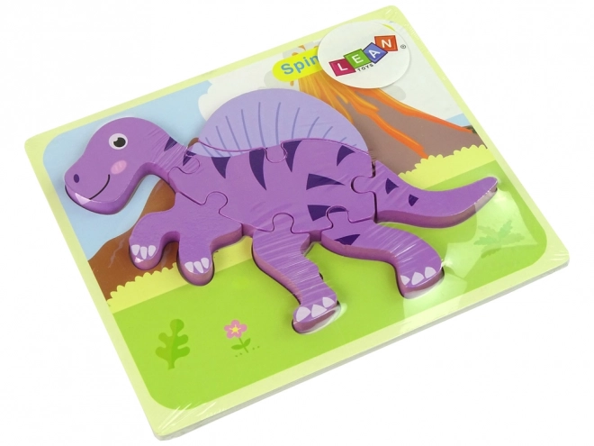 Holzpuzzle Dinosaurier Corythosaurus und Spinosaurus