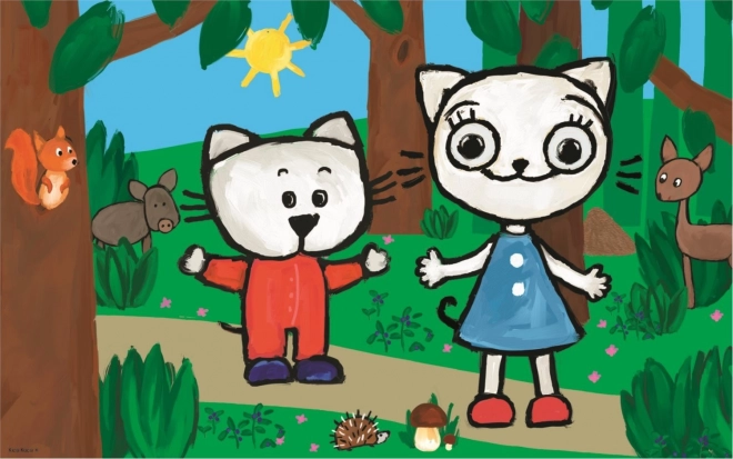 Puzzle Kicia Kocia im Wald 15 Teile