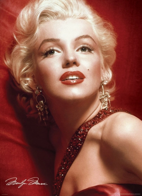 Puzzle Marilyn Monroe Roter Portrait 1000 Teile