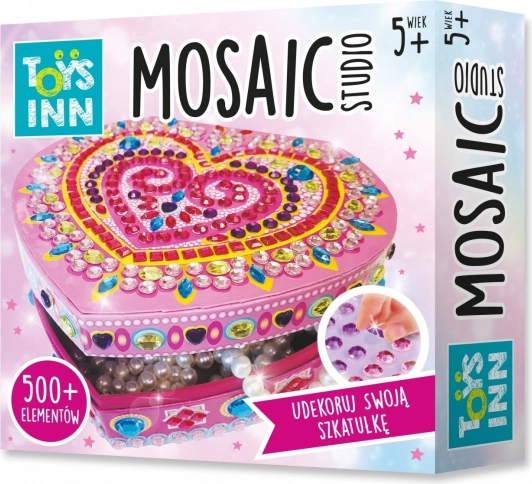 Kreativset Mosaik-Schmuckkästchen Herz