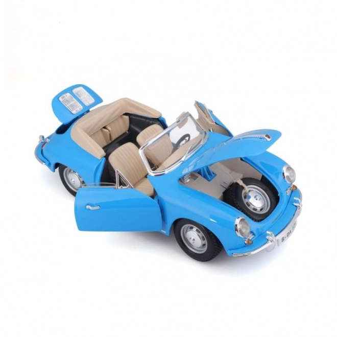 Porsche 356B Cabriolet Modellauto Blau