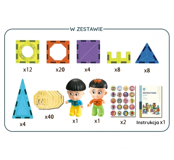 Woopie magnetische Bausteine Schloss 98 Stk