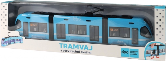 Moderne Straßenbahn Ostrava blau 47 cm