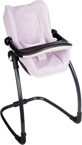 3-in-1 Autositz und Hochstuhl für Puppen, hellrosa
