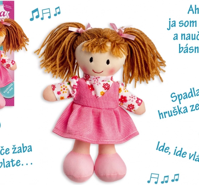 Stoffpuppe Anička 20 cm, spricht slowakisch