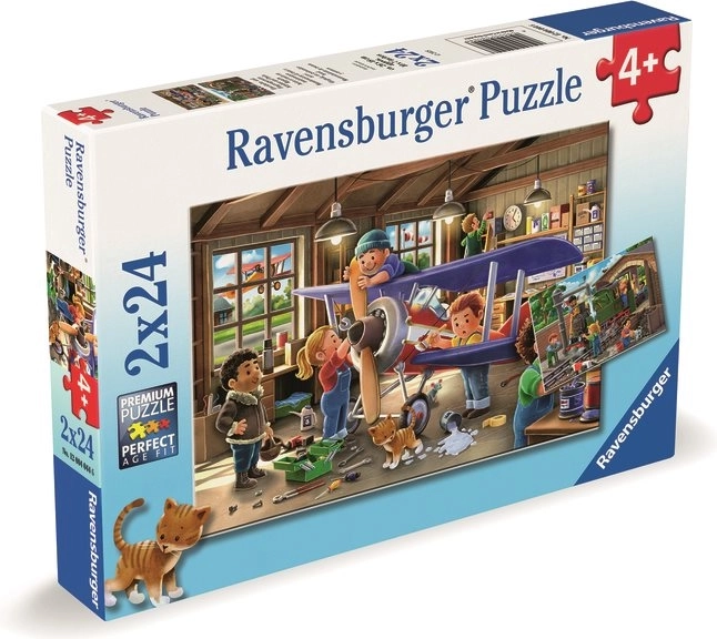 Ravensburger Puzzle - Werde Flugzeug- und Zugmechaniker