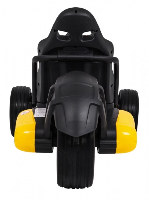Kinder Gokart mit Akku Bolid XR-1 Gelb + verstellbarer Lenker + geformter Sitz