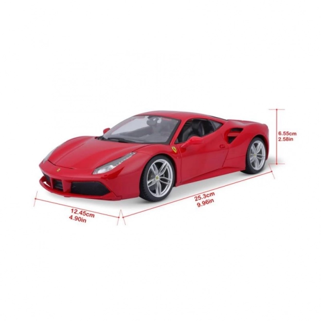 Bburago Ferrari 488 GTB Modellauto Rot