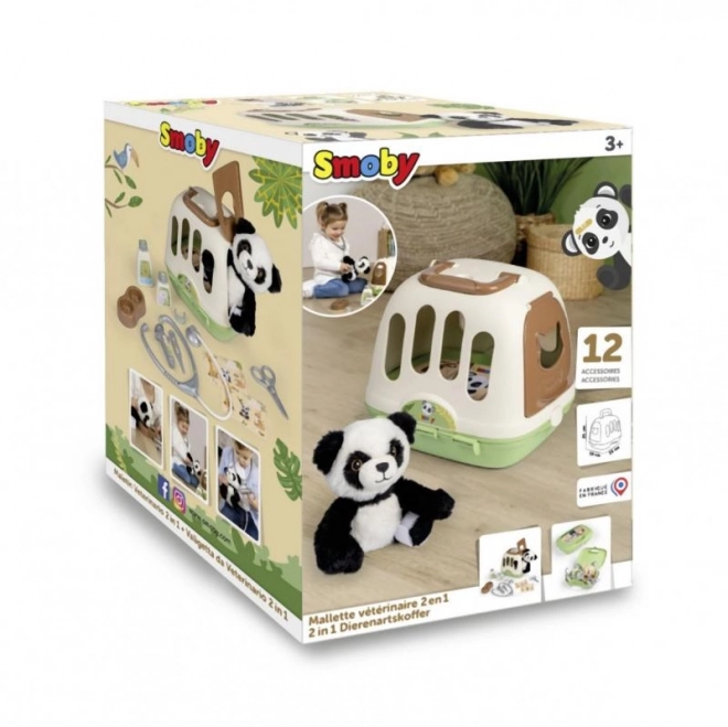 Tierarzt-Set mit Panda und Transportbox