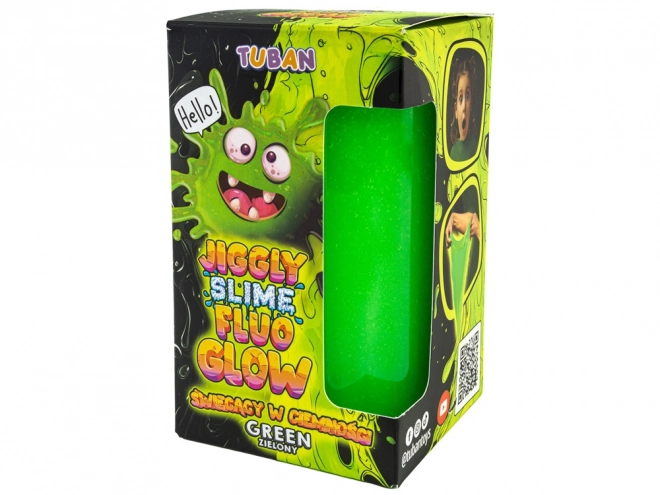 Jiggly Fluo Glow Slime Grün 430g