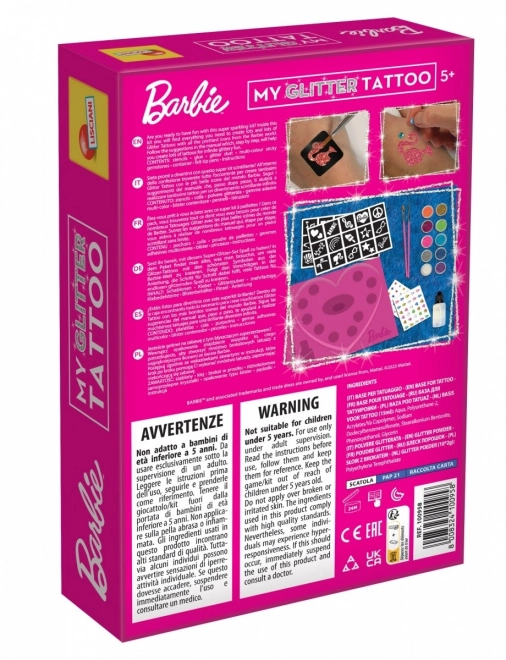 Glitzer-Tattoos Barbie