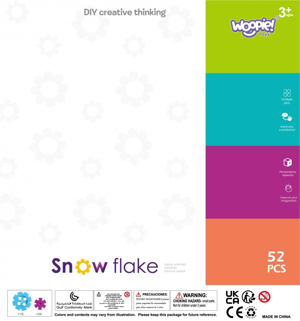 Woopie Konstruktionsspielzeug Schneeflocken 52 Teile