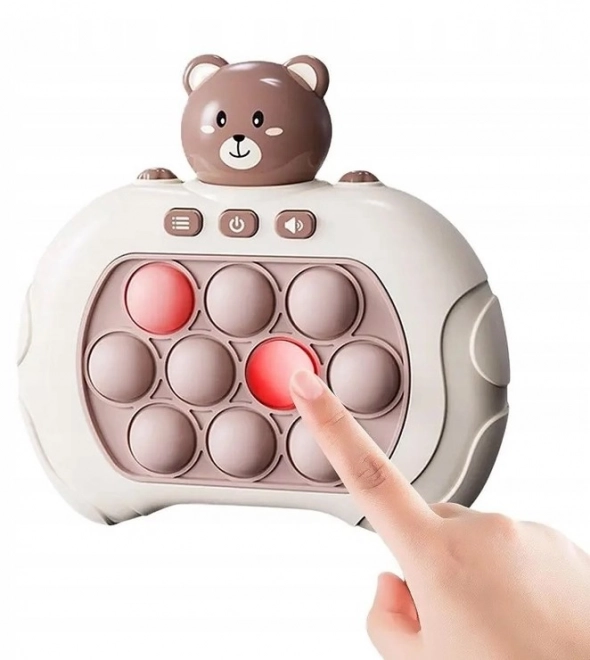 Interaktive antistressgeschicklichkeitsspiel Pop It Bär