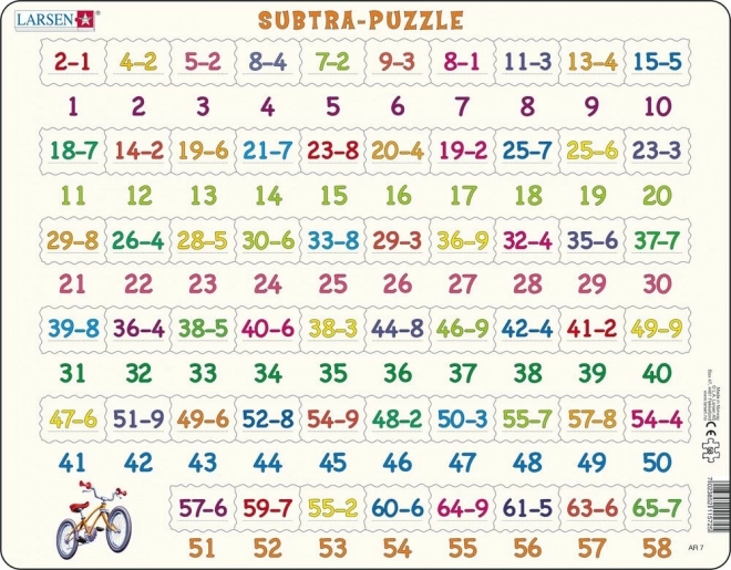 Mathematik Puzzle Subtraktion 81 Teile