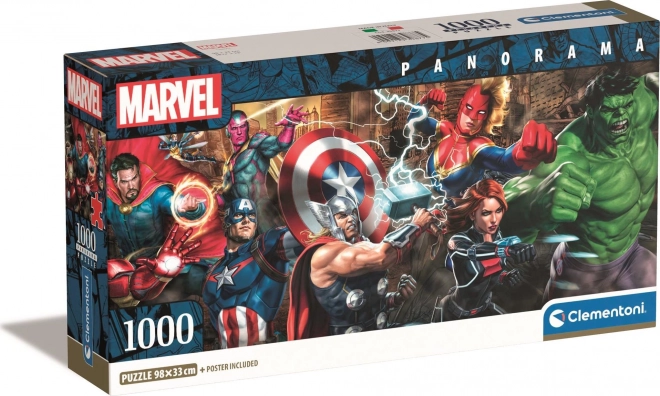 Panorama-Puzzle mit 1000 Teilen Die Avengers