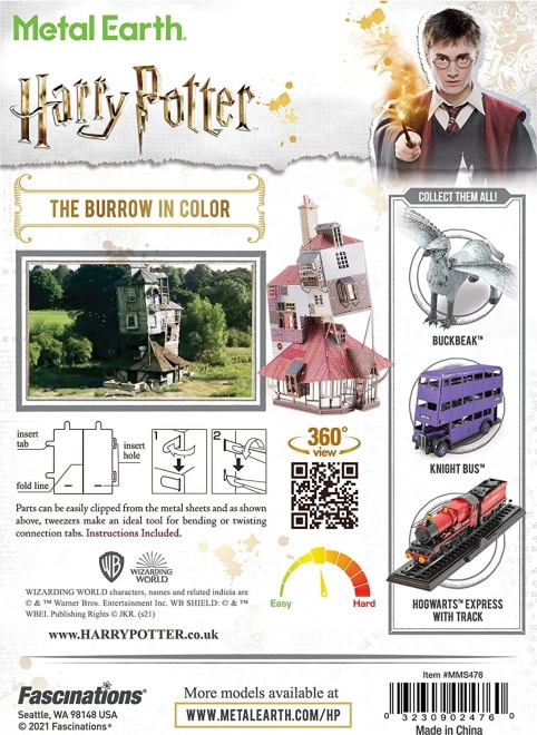 Harry Potter Doupě 3D Metallpuzzle