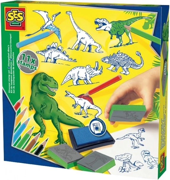 Kreatives Stempelset Dinosaurier