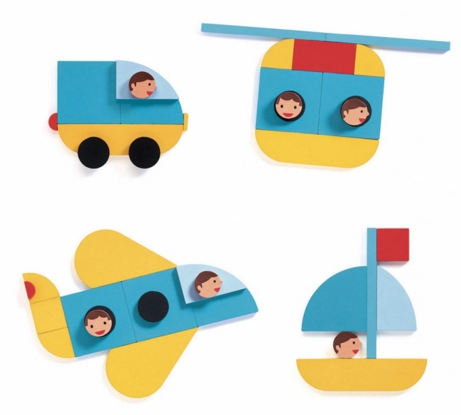 DJECO Magnetisches Puzzle Transport