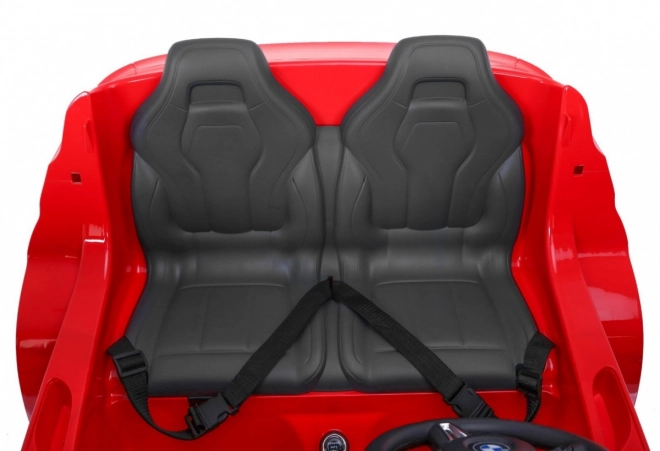 BMW X6M XXL pro 2 Kinder Rot + Fernbedienung + Ökoleder + Sicherheitsgurte + Langsamer Start + MP3 USB + LED-Leuchte