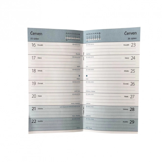 Wochenkalender 2025 in PVC in Grau von PASTELINI