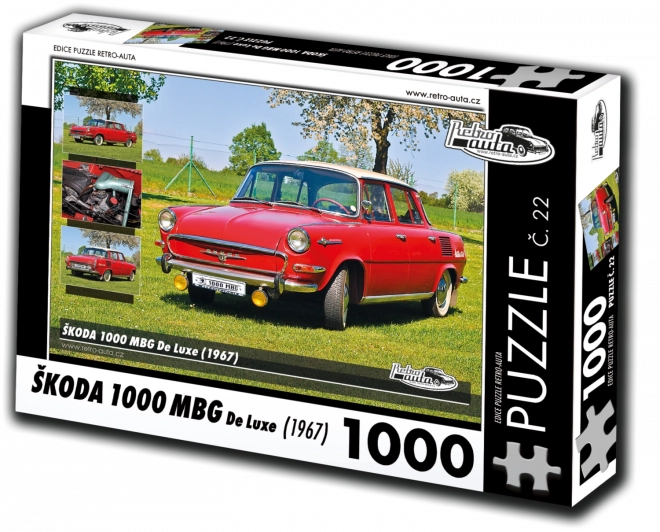 Puzzle Retro Autos Škoda 1000 MBG De Luxe