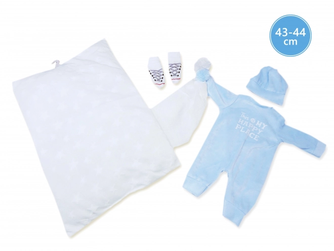 Realistische Babypuppe mit Geräuschen und weichem Körper 44 cm