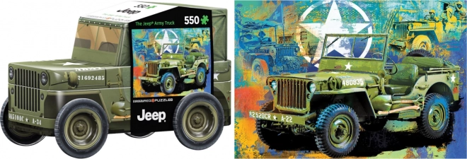 Puzzle in Blechdose Militärjeep 550 Teile