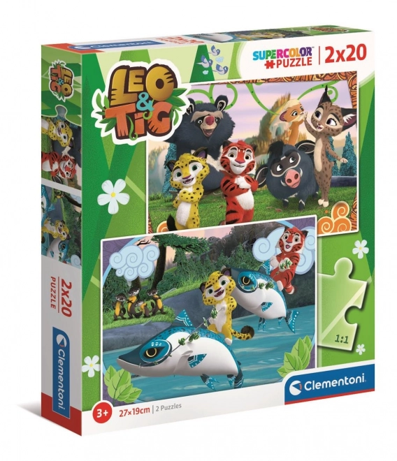 Puzzle Leo und Tig – 2x20 Teile