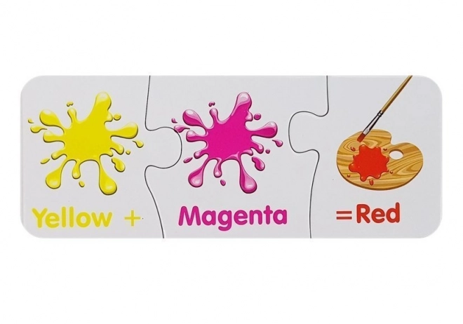 Pädagogisches Puzzle Englisch Farben