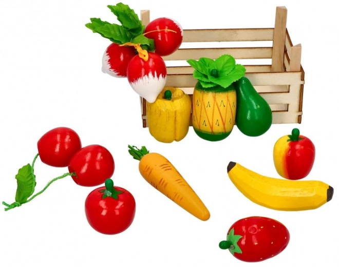 GOKI Holzkiste mit Obst und Gemüse