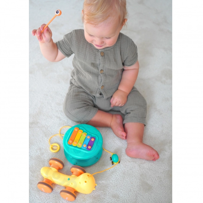 Woopie 4-in-1 Ziehspielzeug Schnecke mit Xylophon und Sensorik