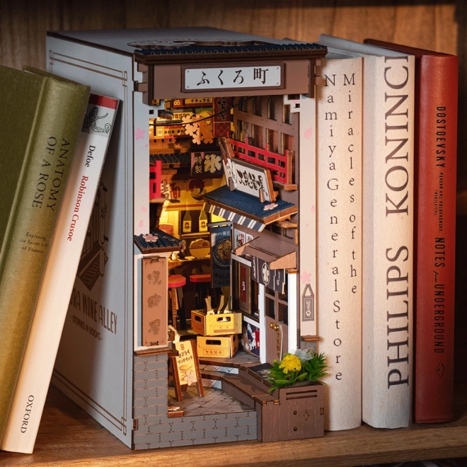 3D-Puzzle Buchstütze Sakura-Straße mit Wein