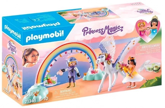 Magisches Prinzessinnen-Set mit himmlischem Regenbogen-Pegasus