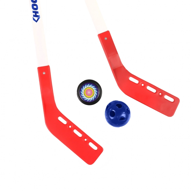 Hockey-Set mit Ball und Puck 80 cm