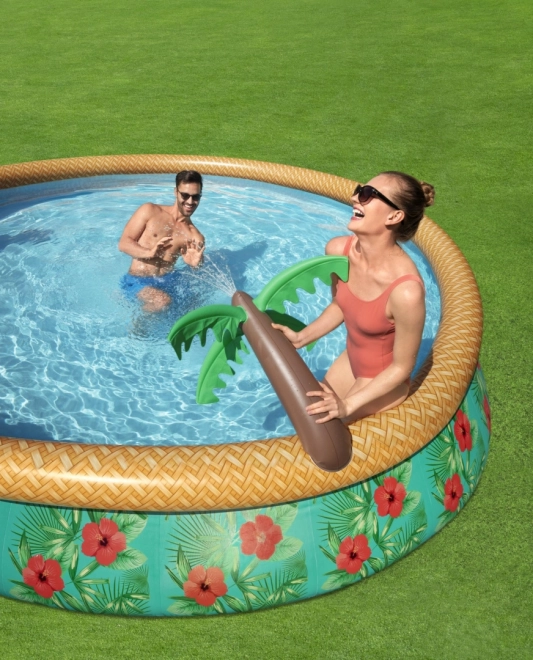 Aufblasbarer Pool mit tropischem Sprinkler Bestway 457 x 84 cm