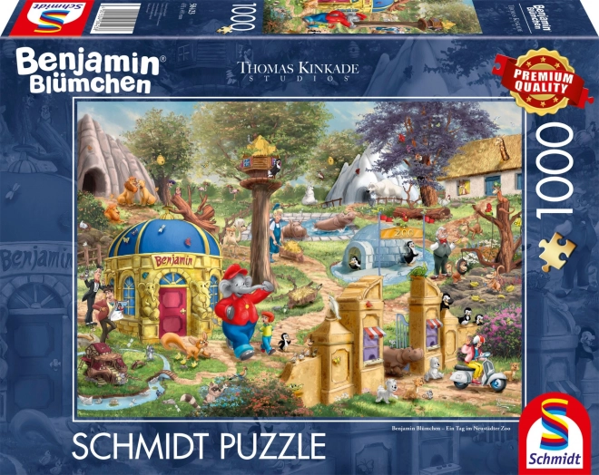 Schmidt Puzzle BENJAMIN Blümchen: Ein Tag im Zoo von Neustadt 1000 Teile