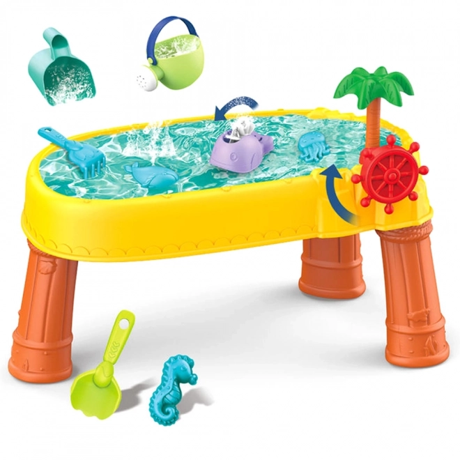 Wasserspieltisch 2-in-1 Sandkasten Piratenschiff
