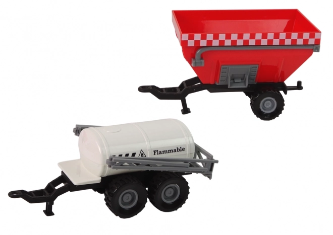 Großer Traktor mit LED-Lichtern und Geräuschen - Set aus 2 landwirtschaftlichen Maschinen